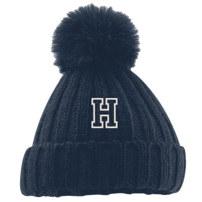 Henley 'Big H' Knitted Pompom Hat Thumbnail