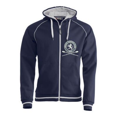 HRC UNISEX Zipped Hoodie - Navy/White Thumbnail